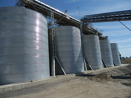 Image of four aggregate bins.